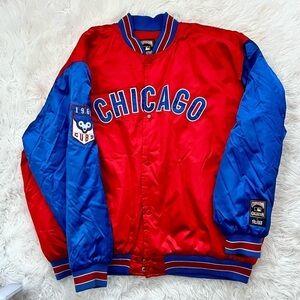 VINTAGE 1969 Chicago Cubs Red and Blue Satin Bomber XXL RARE 💙❤️